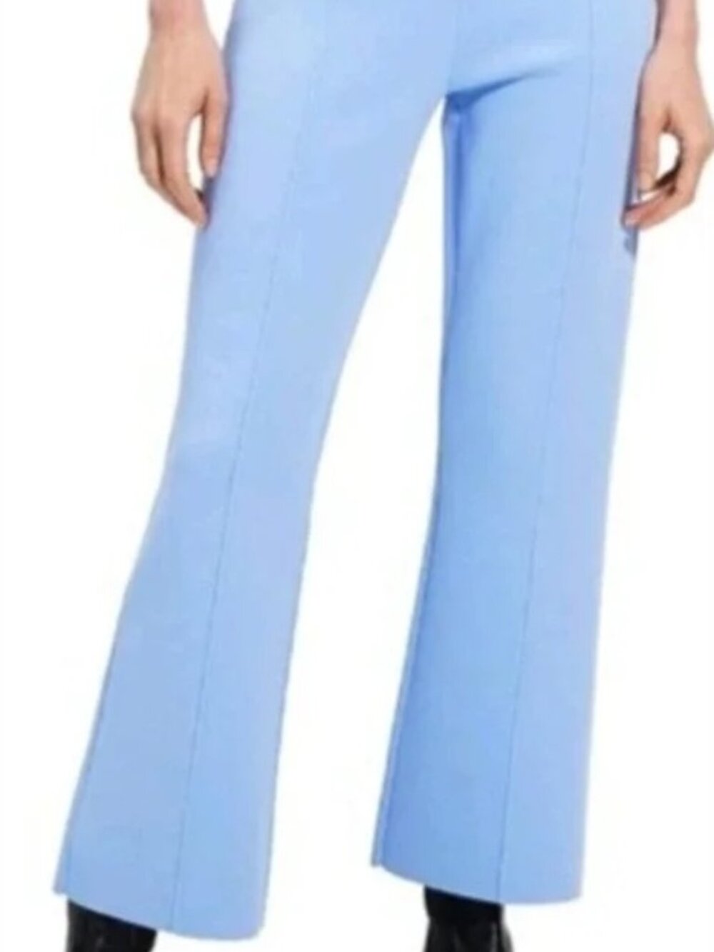 Theory compact crepe crop flare pants